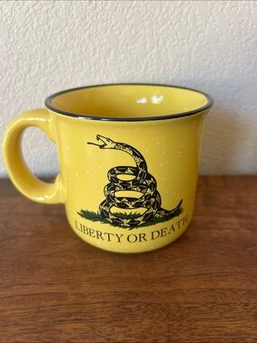 Bass Pro Shops 2021 Yellow Liberty or Death Ceramic Mug, 16 oz